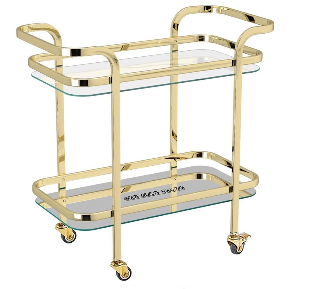 Modern Metal Side Accent Table with Marble Top