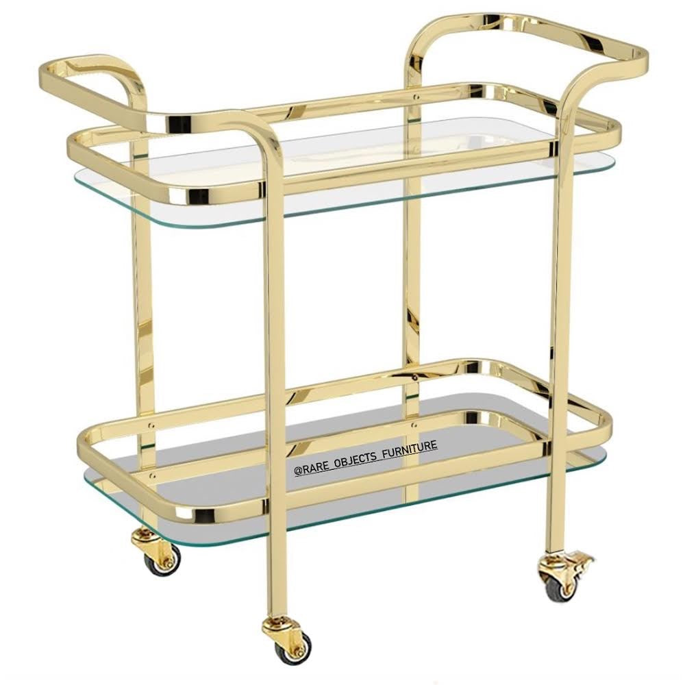 Modern Metal Side Accent Table with Marble Top