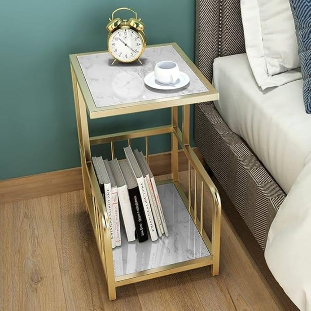 Modern Bedside Table with Double Storage | Bed Side Table | Home Decor Table | Coffee Table | End Table | Side Table for Bedroom | End Table for Living Room