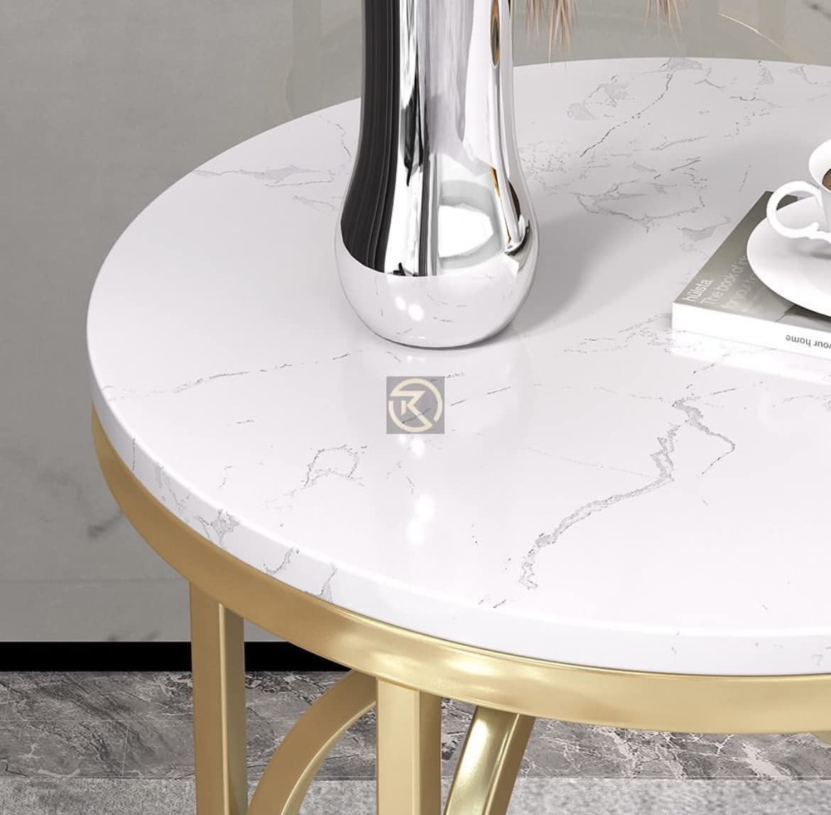 Gold X-End Table | Corner Table for Living Room