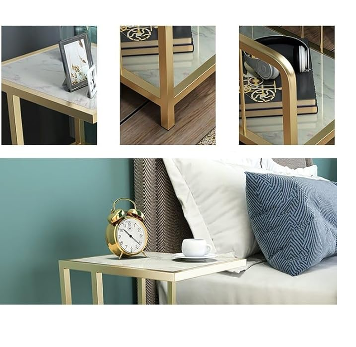 Modern Bedside Table with Double Storage | Bed Side Table | Home Decor Table | Coffee Table | End Table | Side Table for Bedroom | End Table for Living Room