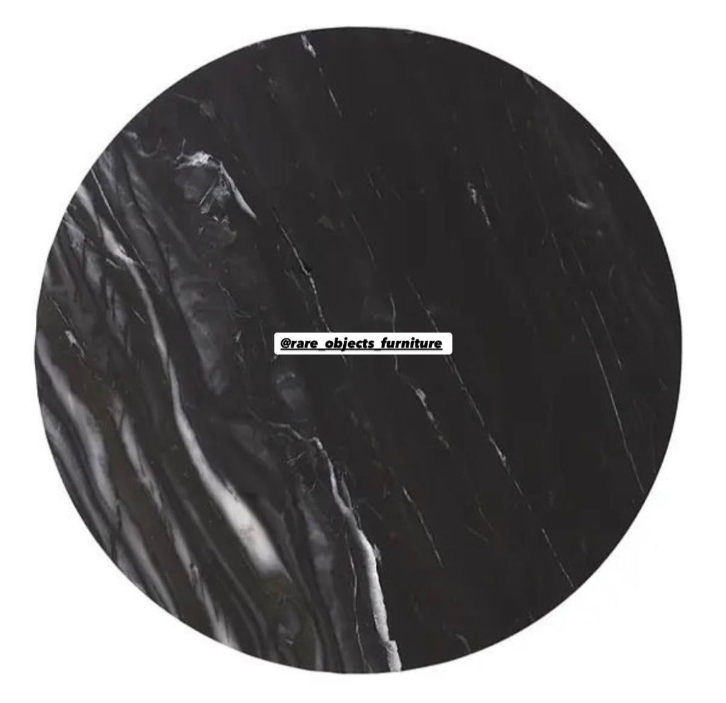 Handmade Butler C-Side Table in Gold and Black