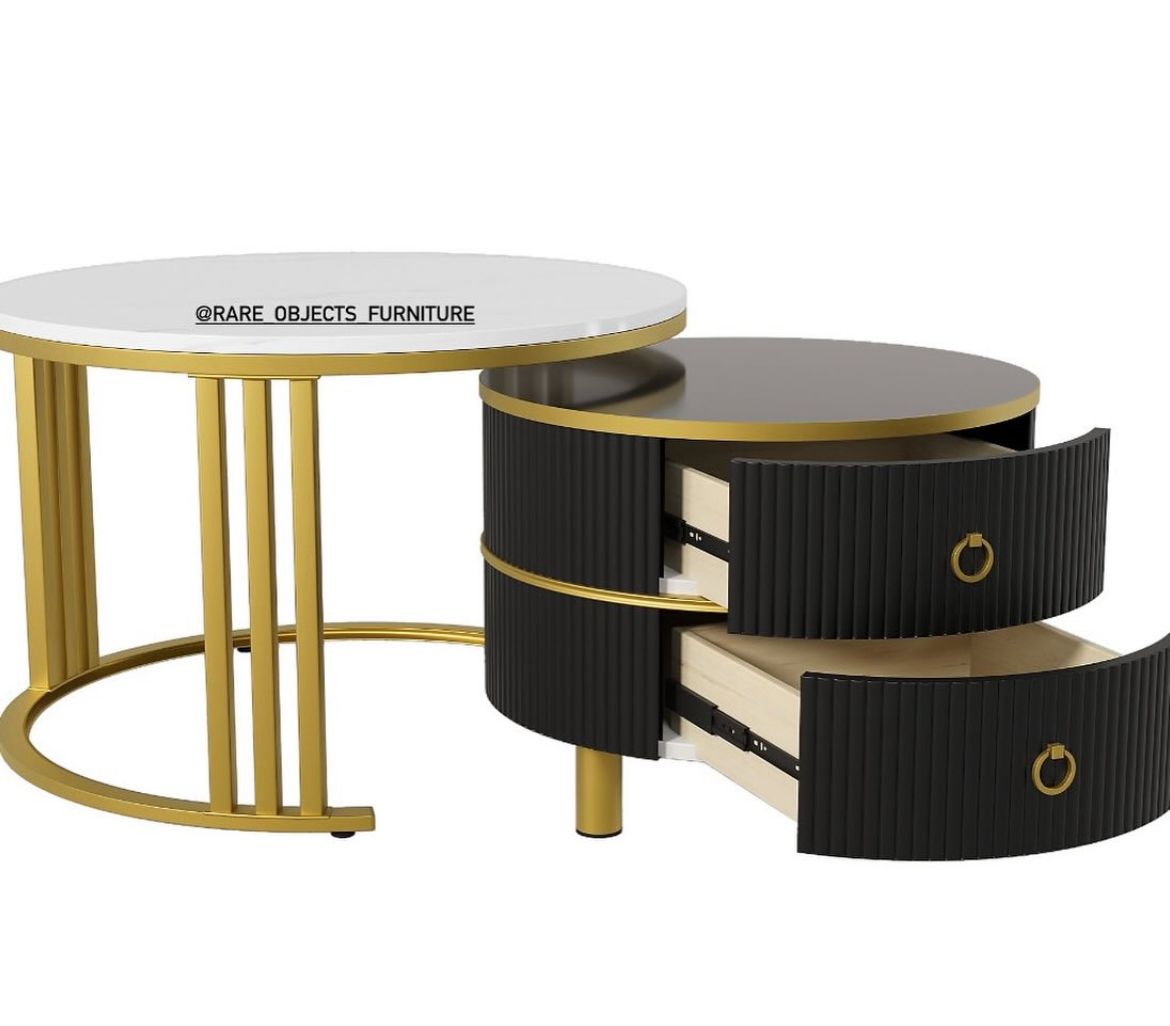 2 in 1 Round Nesting Coffee Tables