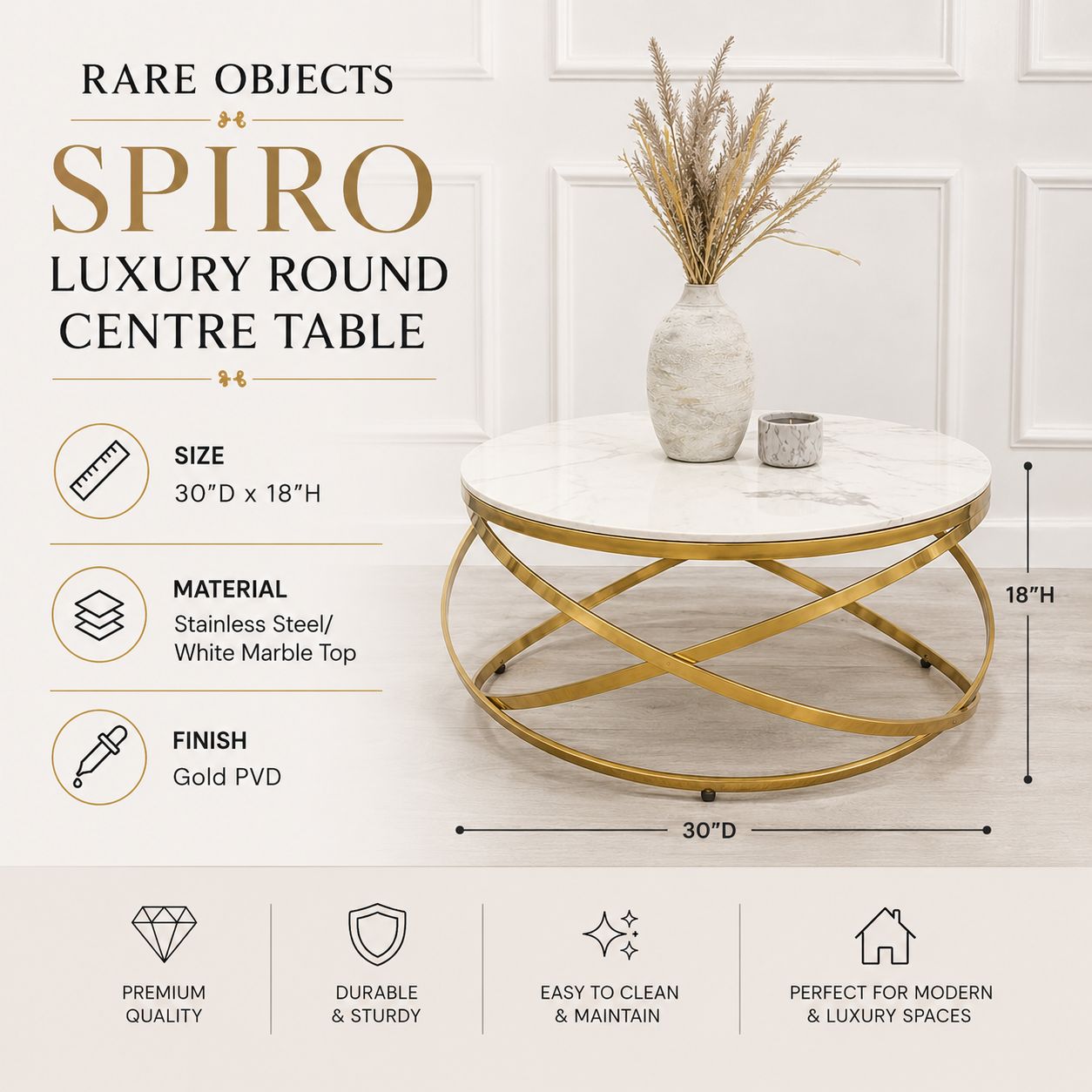 Spiro Luxury Round Centre Table