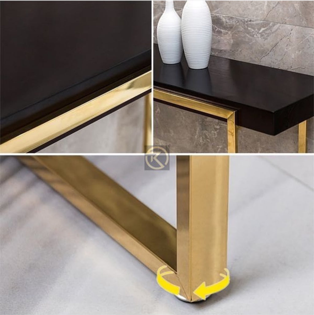 Modern Wooden Top Console Table for Entryway