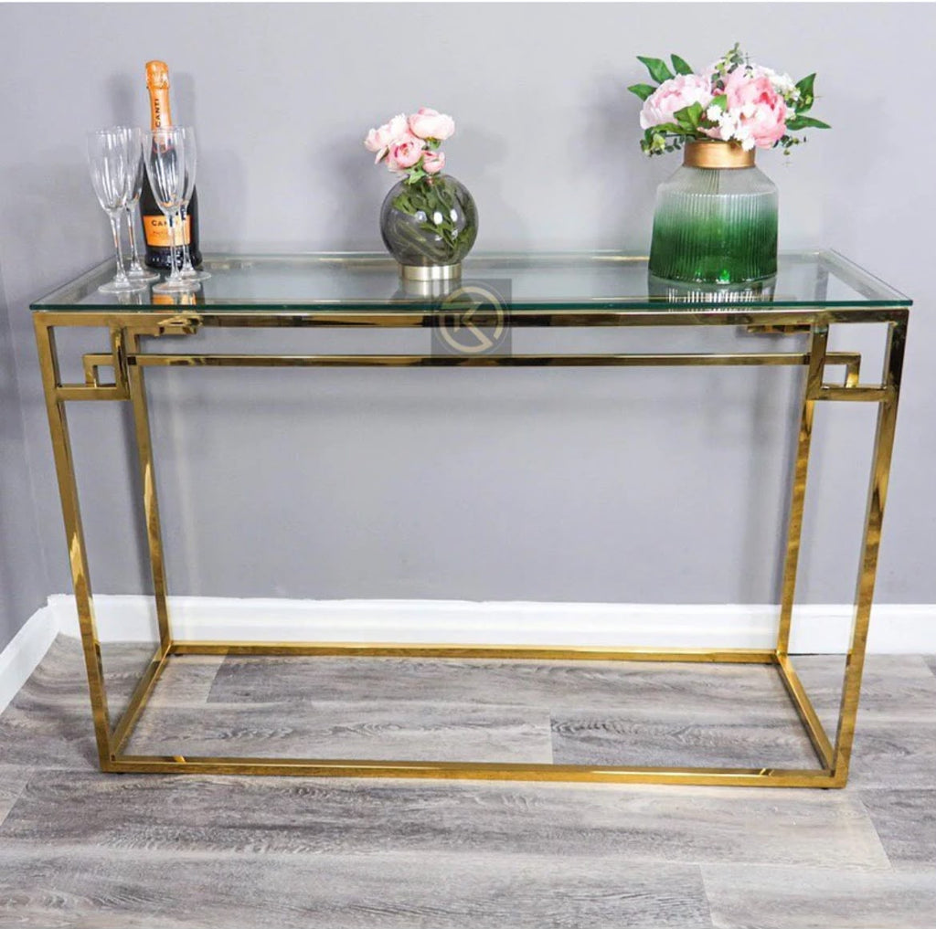 Rare Objects Exclusive Vintage Gold Console Table