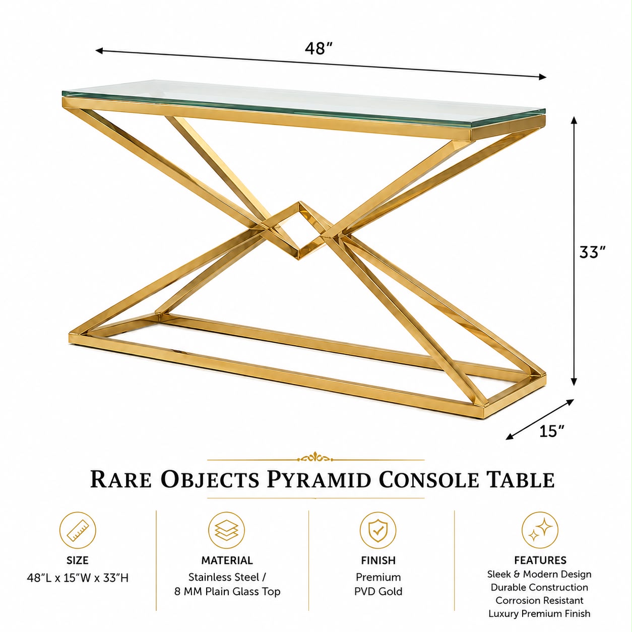 Pyramid Console Table
