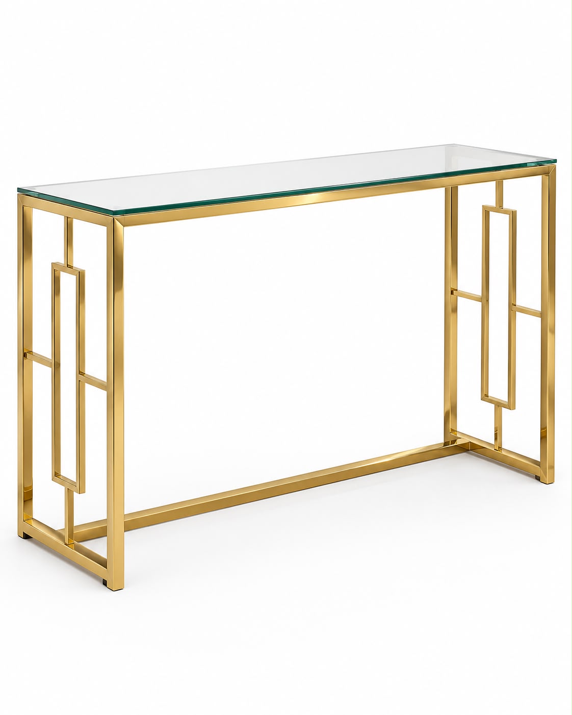Modern Metal and Glass Console Table